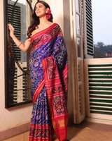 single-ikat-silk-saree-with-geometric-weave