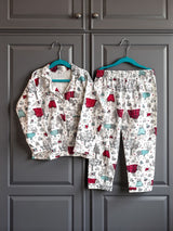 snowy-forest-print-kids-winter-nightwear-set
