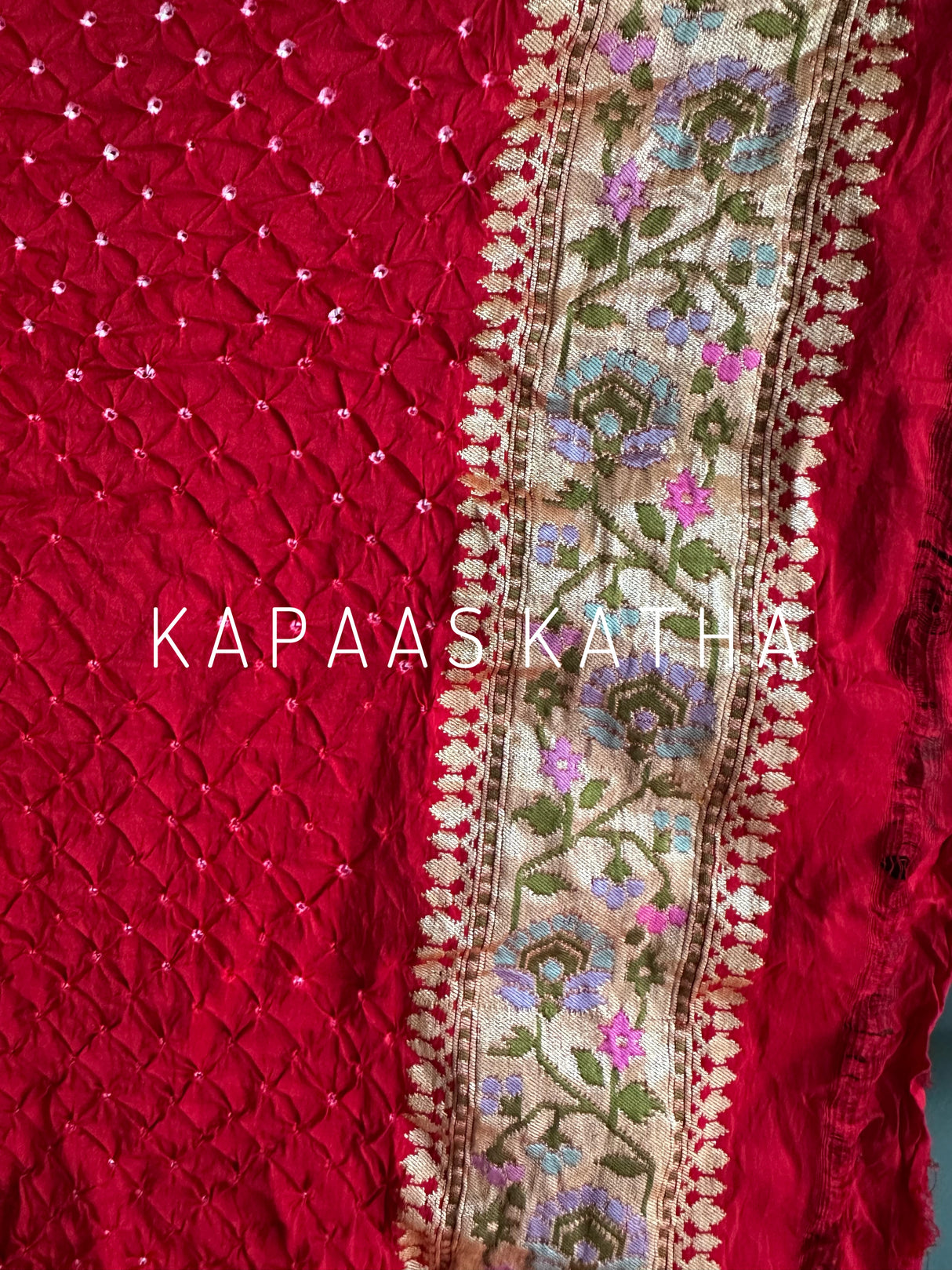 soft-banarasi-katan-silk-saree-fine-bandhani-dots