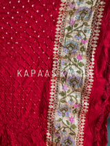 soft-banarasi-katan-silk-saree-fine-bandhani-dots
