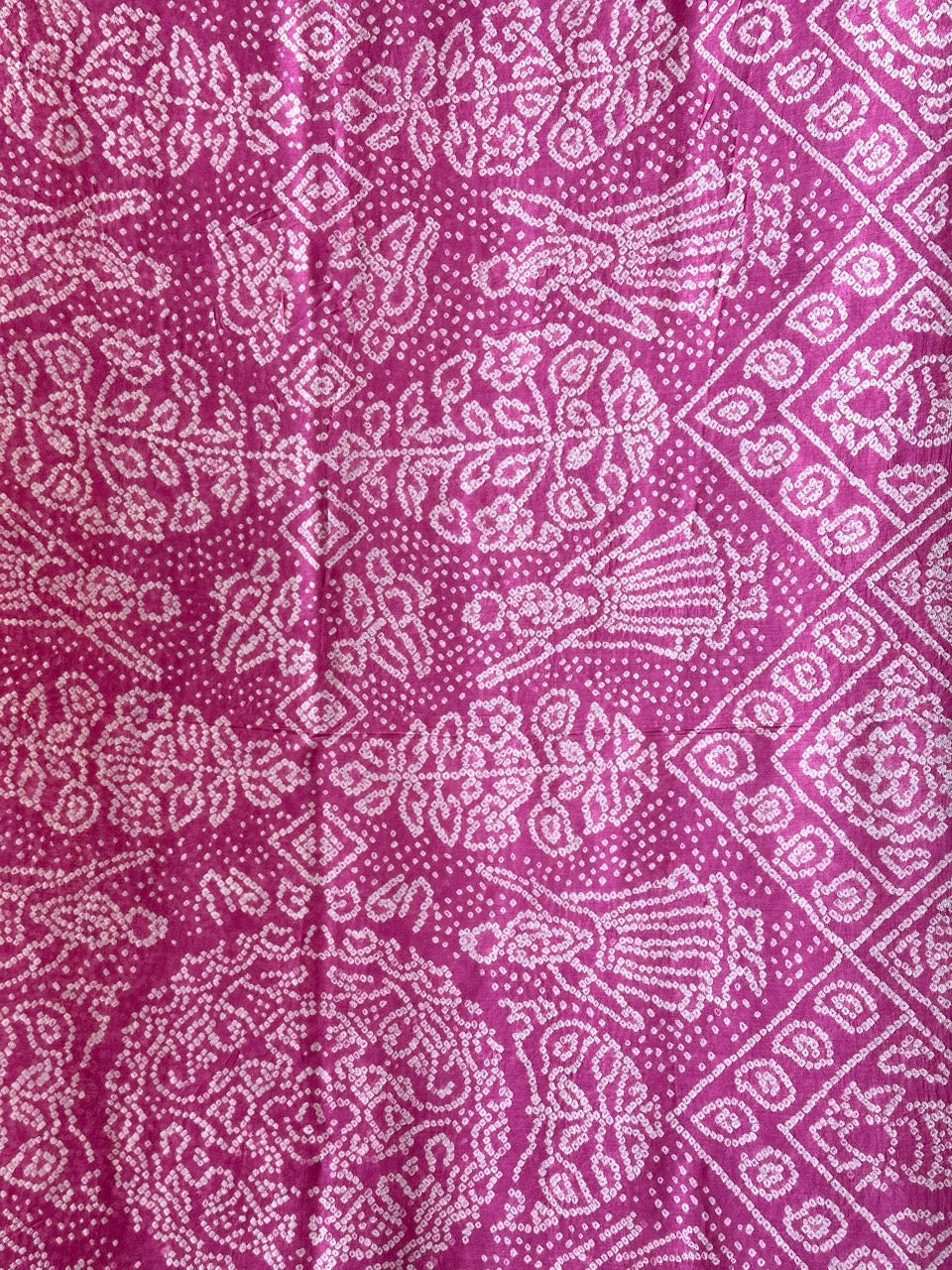 Soft Old Rose Colour Munga Silk Bandhani Saree