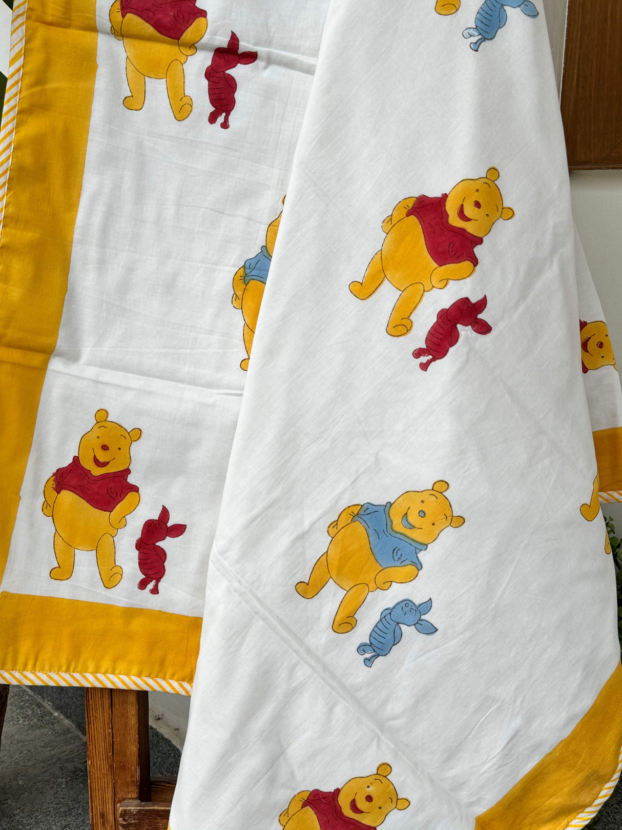 best selling winnie the pooh dohar in india handmade baby blanket soft breathable for infant skin