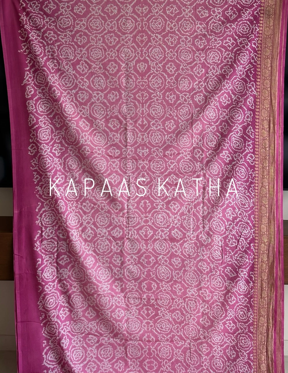 Bandhani Handloom Banarasi Georgette Saree
