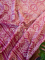 solace-bandhani-handloom-banarasi-georgette-saree