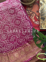 solace-bandhani-handloom-banarasi-georgette-saree