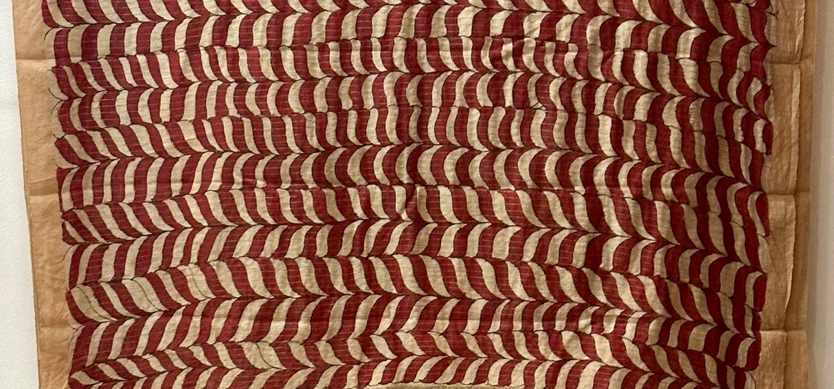 Stylish and Contemporary Handloom Matka Silk Kalamkari Saree