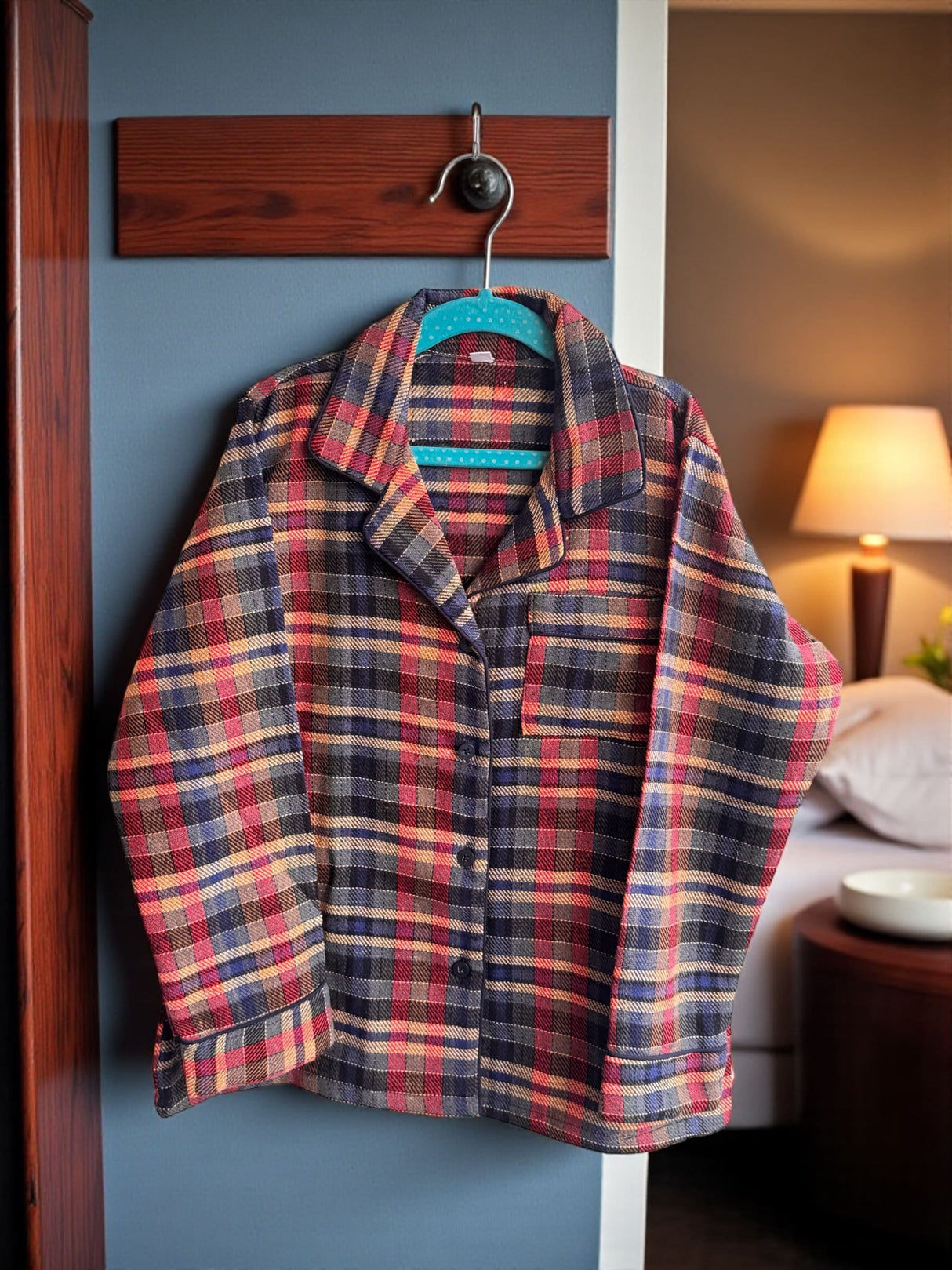 stylish-multicolor-checked-kids-night-suit