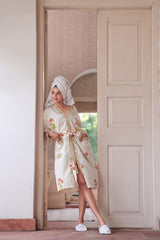 Sunlit Marigold Waffle Cotton Robe