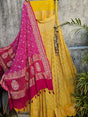 sunshine-yellow-pure-banarsi-georgette-bandhani-lehenga