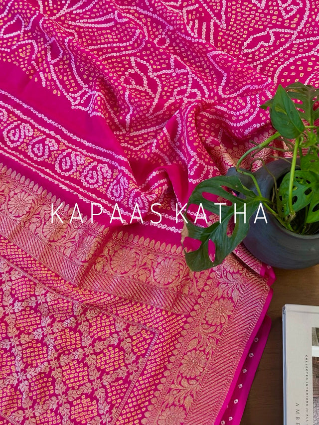 super-exclusive-handloom-banarsi-georgette-bandhani-saree