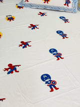 super-heroes-king-cotton-bedsheet-pattern-view