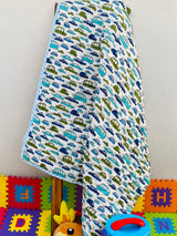 soft handcrafted car theme kids quilt perfect for nursery decor and resale in Dubai and New Zealand
