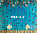 Banarasi Georgette Kalamkari & Chikankari Saree | Kapaas Katha