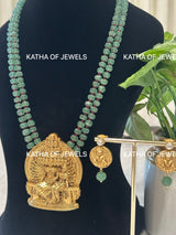 Buy Temple Heritage Green Aventurine Necklace Set | Katha of Jewels