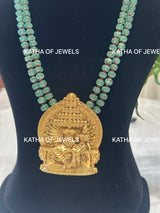 Buy Temple Heritage Green Aventurine Necklace Set | Katha of Jewels