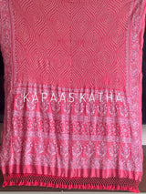 Pure Georgette Bandhani Dupatta with Lucknowi Chikankari | Kapaas Katha