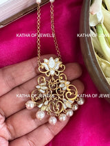 The Ethereal Lotus Mother of Pearl Pendant Necklace & Earrings Set