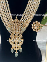 Buy Unisex Pearl & Moissanite Polki Necklace Set | Katha of Jewels