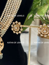 Buy Unisex Pearl & Moissanite Polki Necklace Set | Katha of Jewels