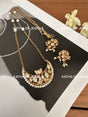 Buy Modern Moissanite Polki Pendant Necklace Set | Katha of Jewels