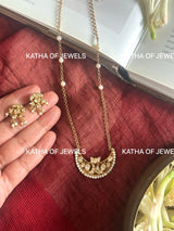 Buy Modern Moissanite Polki Pendant Necklace Set | Katha of Jewels