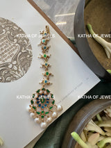 Buy Pearl Moissanite Polki Maangtika | Katha of Jewels