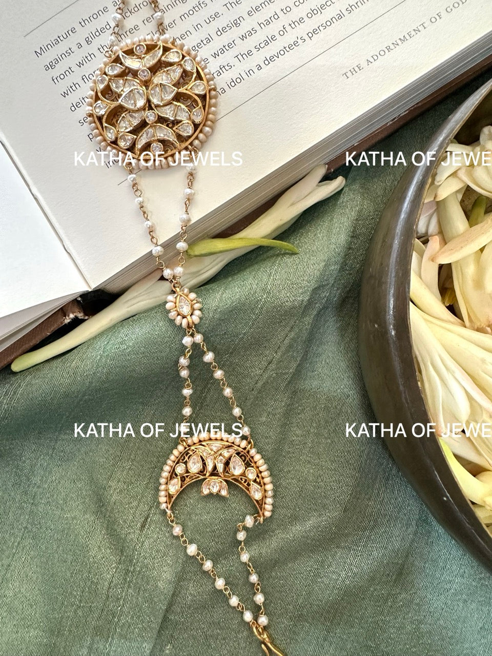 Buy Moissanite Polki Matha Patti Online | Katha of Jewels