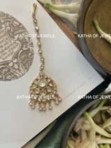 Buy Moissanite Polki Maangtika Online | Katha of Jewels