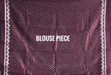 Banarasi Silk Bandhani Saree, Pure Silk Maroon Bandhani Saree, Silver Zari Bandhej Saree, Kapaas Katha Designer Sarees, Hand-Tied Silk Sarees Online