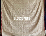 Buy pure Munga silk Bandhani saree in linen beige with soft red ghangura border. Lightweight handloom elegance for daytime festivities at Kapaas Katha.
