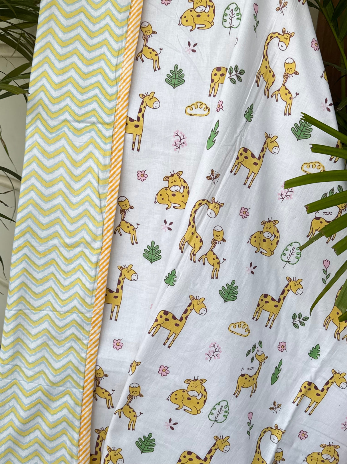 giraffe themed baby blanket made in india for export wholesale