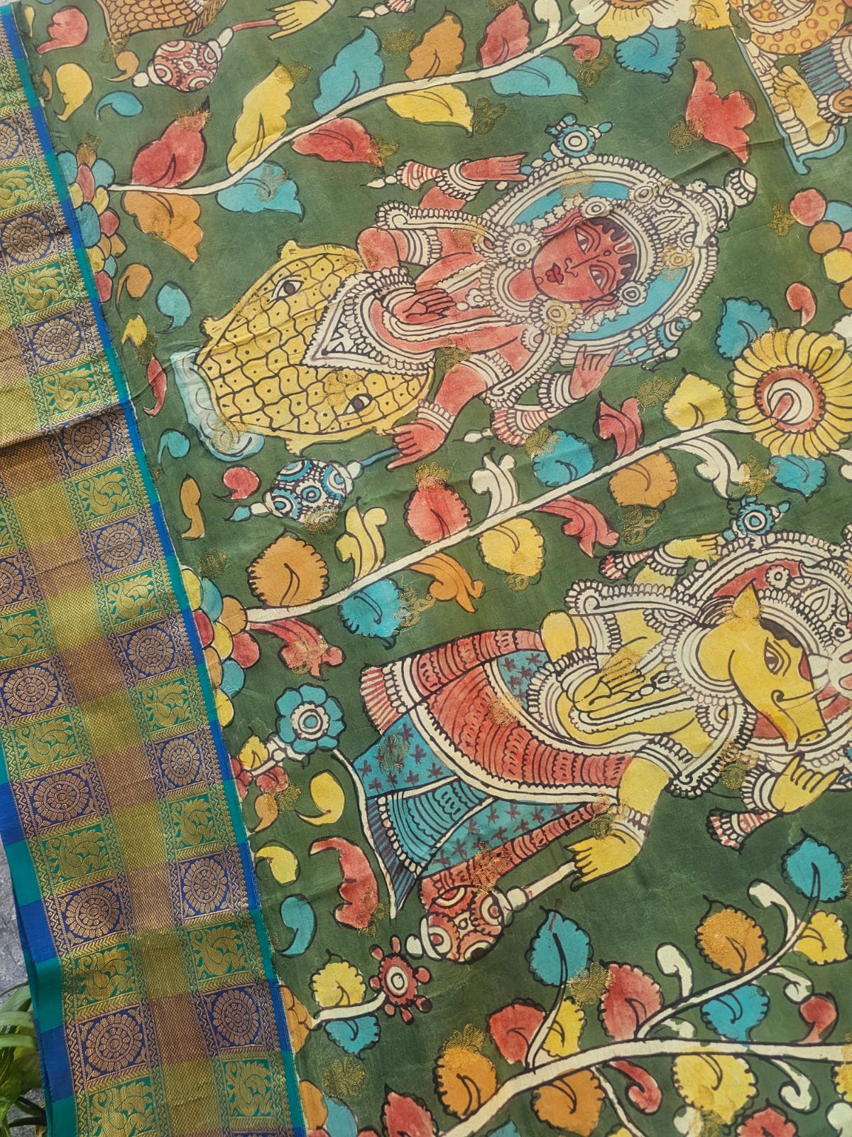 traditional-bandhani-kanjivaram-silk-saree-turquoise-pink