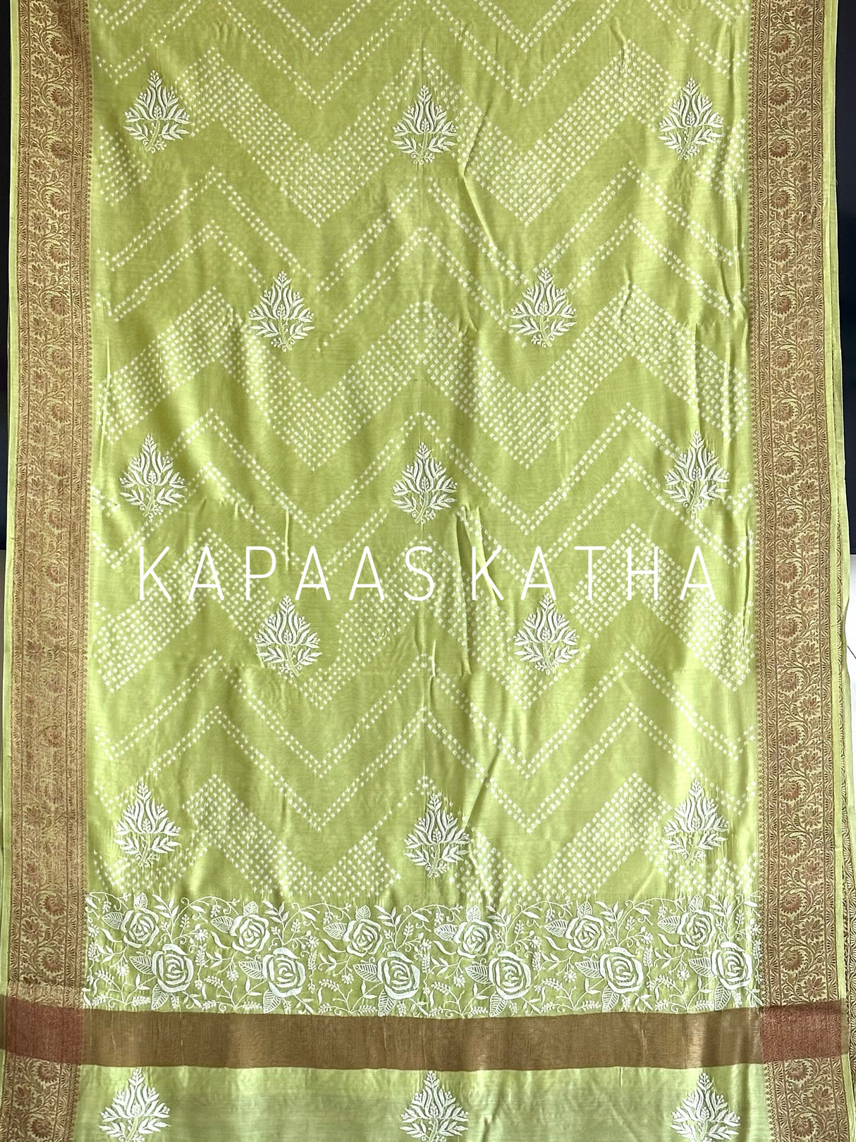 traditional-gilded-bandhani-chikankari-chanderi-cotton-saree