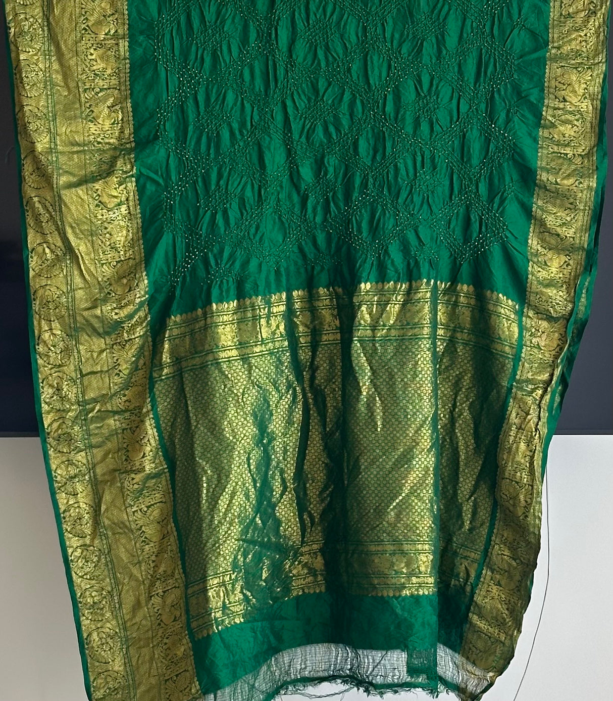 traditional-kanjivaram-bandhani-silk-saree