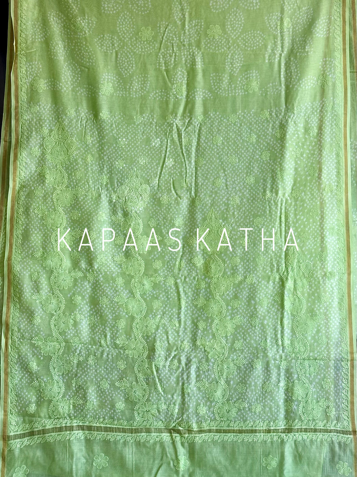 traditional-lucent-bandhani-chikankari-chanderi-cotton-saree