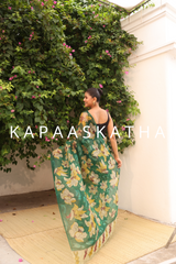 traditional-pure-kalamkari-organza-saree