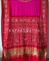 traditional-rani-pink-red-gajji-silk-bandhani-saree