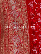 traditional-red-bandhani-saree