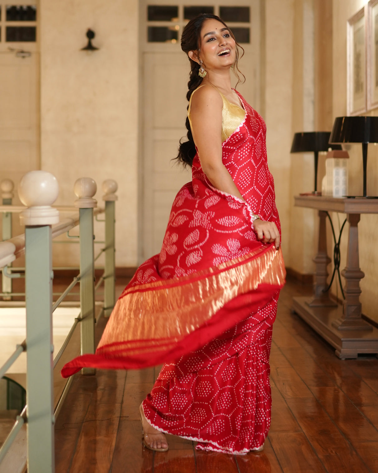 traditional-sindoor-red-gajji-silk-bandhani-saree