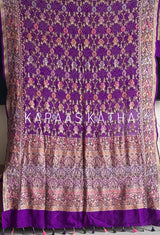 traditional-violet-pure-banarasi-georgette-bandhani-dupatta