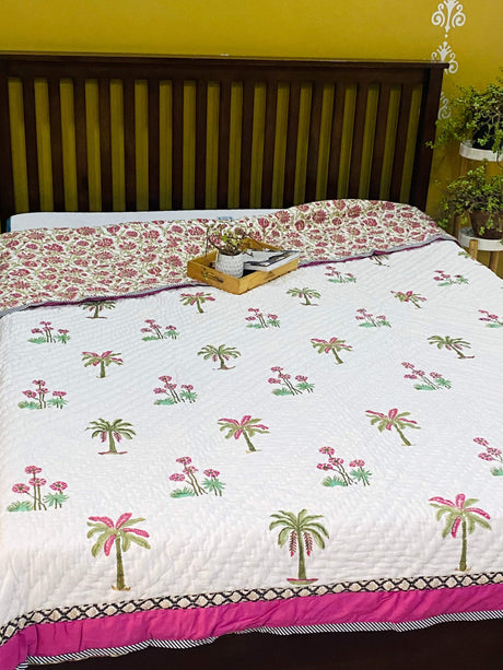 tree-theme-flower-king-cotton-quilt-complete-view