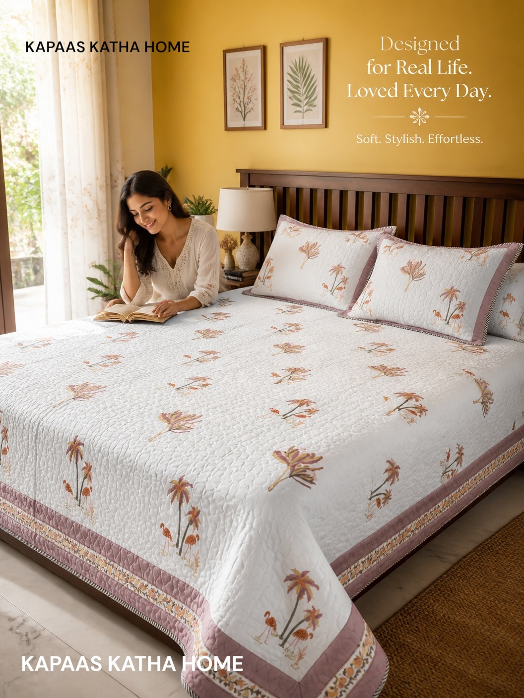 tropical-print-quilted-cotton-bedcover