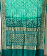 Exclusive Handloom Pure Banarsi Georgette Bandhani Saree