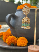 vasantika-polki-jhumkas-handcrafted-92-5-silver-jhumkas-with-moissanite-polki