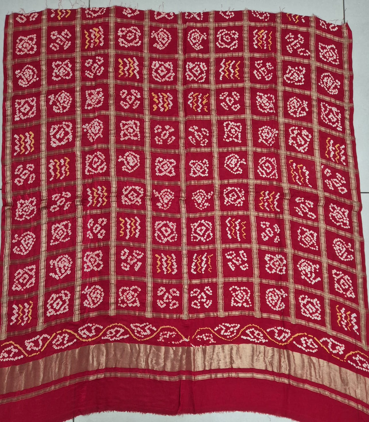 vermilion-red-gharchola-pure-gajji-bandhani-blouse-fabric
