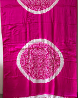 vibrant-pink-circular-theme-pure-gajji-silk-bandhani-saree