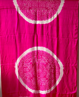 vibrant-pink-circular-theme-pure-gajji-silk-bandhani-saree