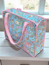 vibrant-sky-blue-pink-floral-block-print-handcrafted-tote-print