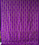 Violet Kanjivaram Silk Bandhani Saree