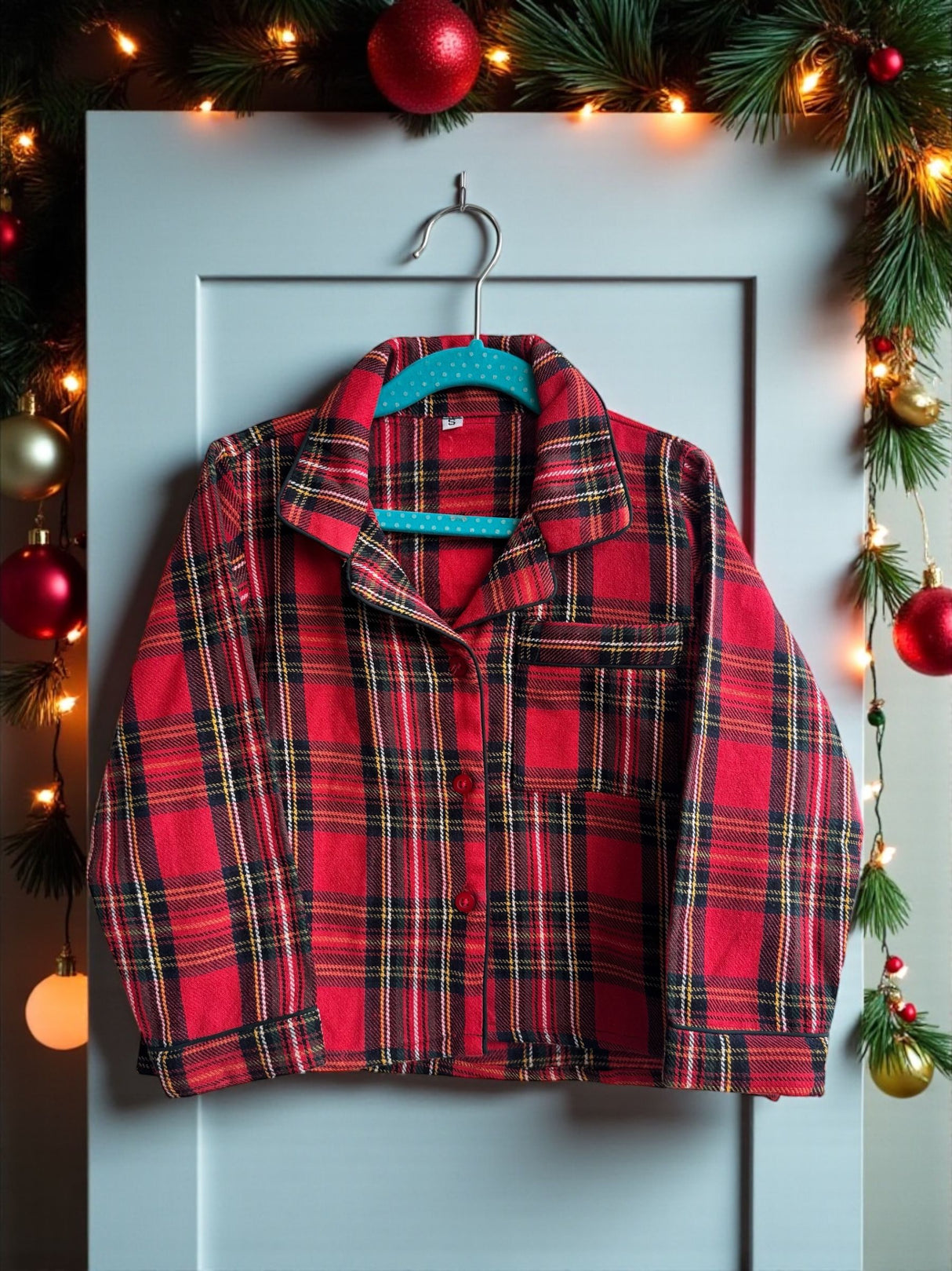 warm-red-black-checked-kids-night-suit